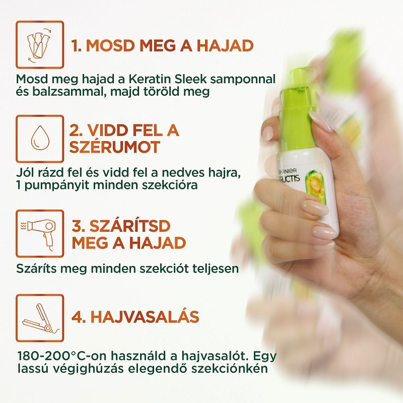 Garnier Fructis Sleek & Stay szérum - 5